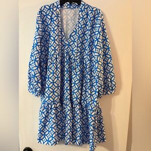 Blue patterned SHEIN Dress